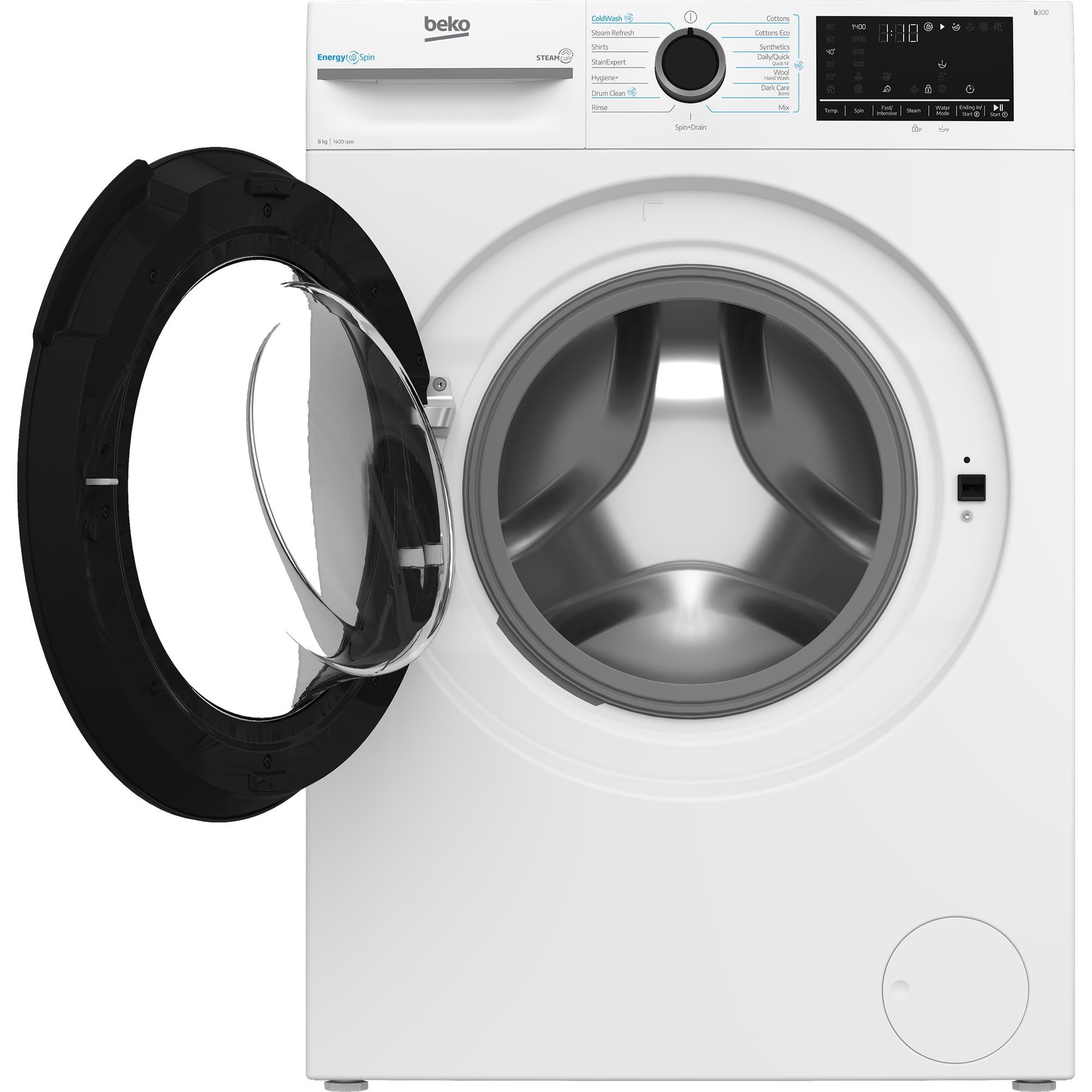Beko BFLB8010W 8kg Front Load Washer with Steam