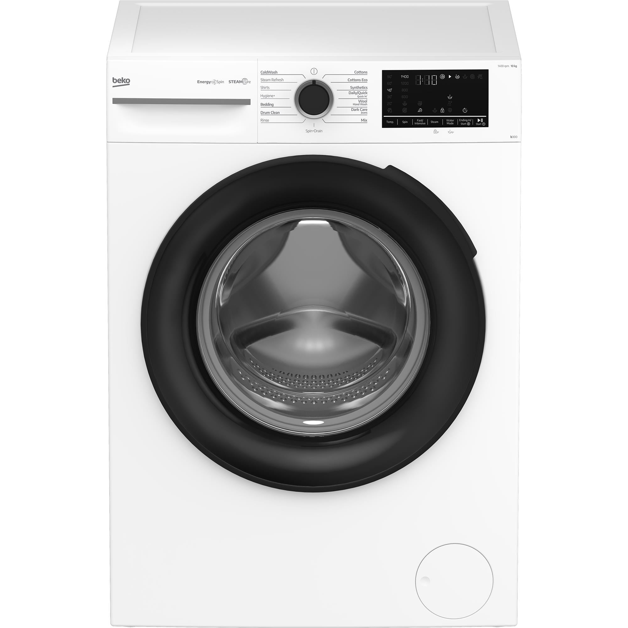 Beko BFLB1010W 10kg Front Load Washer with Steam