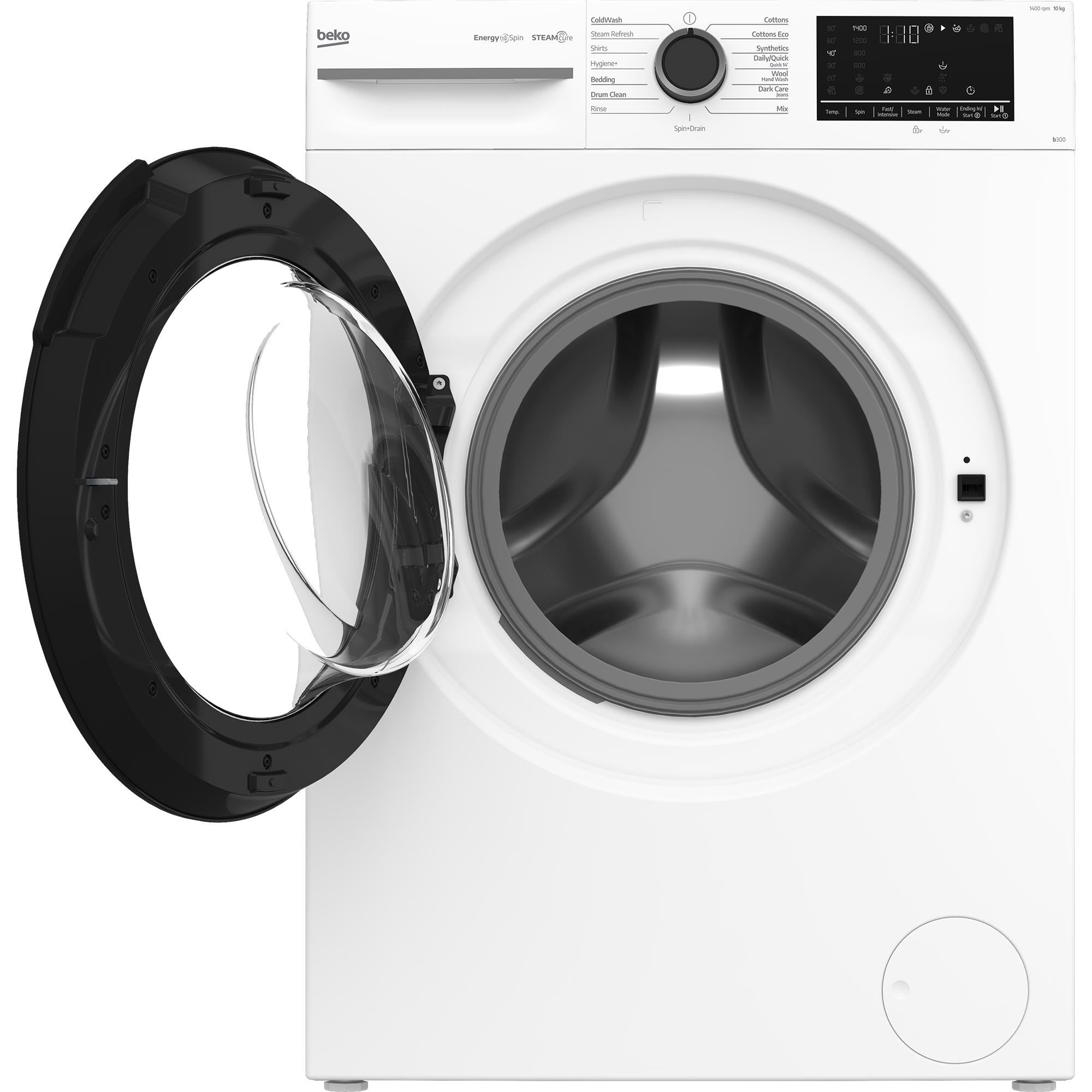 Beko BFLB1010W 10kg Front Load Washer with Steam