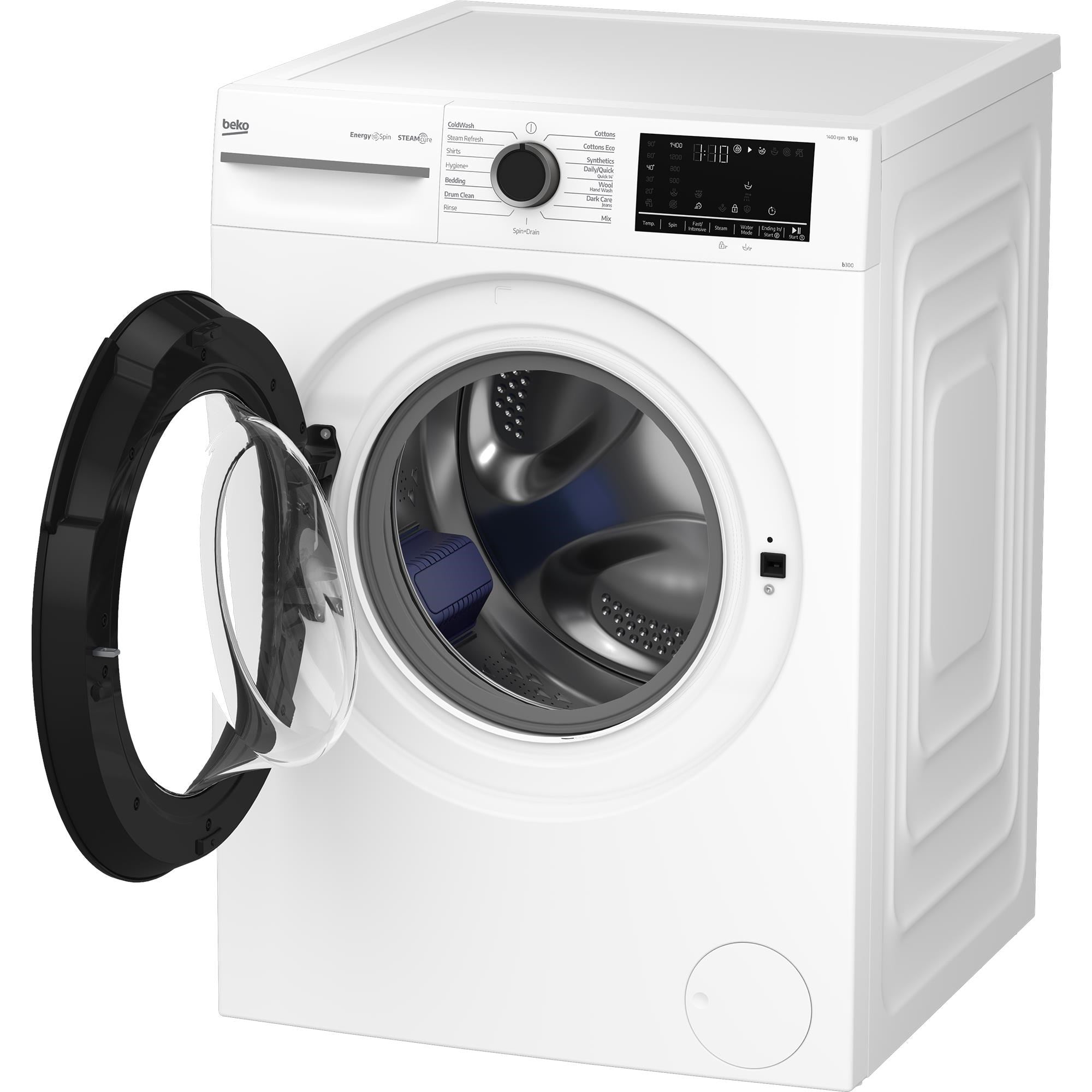 Beko BFLB1010W 10kg Front Load Washer with Steam