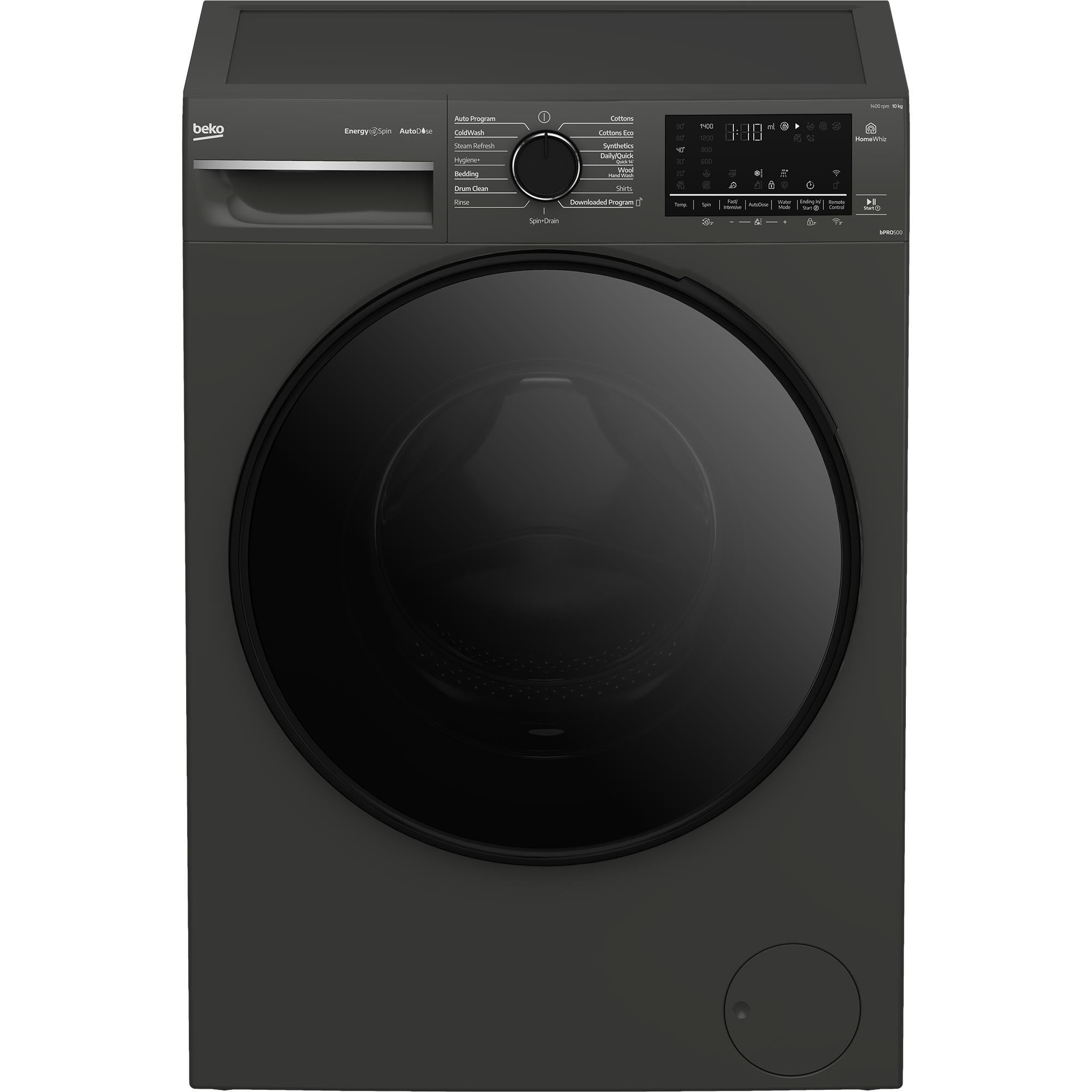 Beko BFLB103ADG 10kg Front Load Washing Machine with AutoDose and Steam