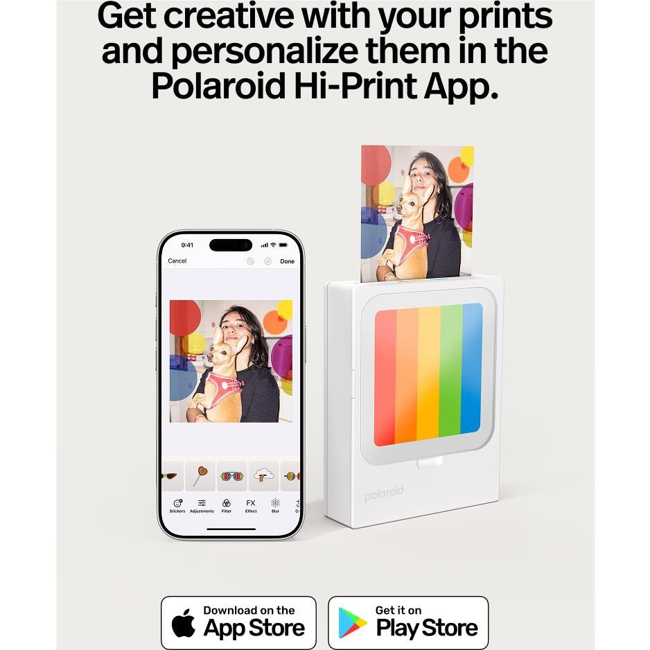 Polaroid Hi-Print 3x3 Photo Printer + 10 Sheets