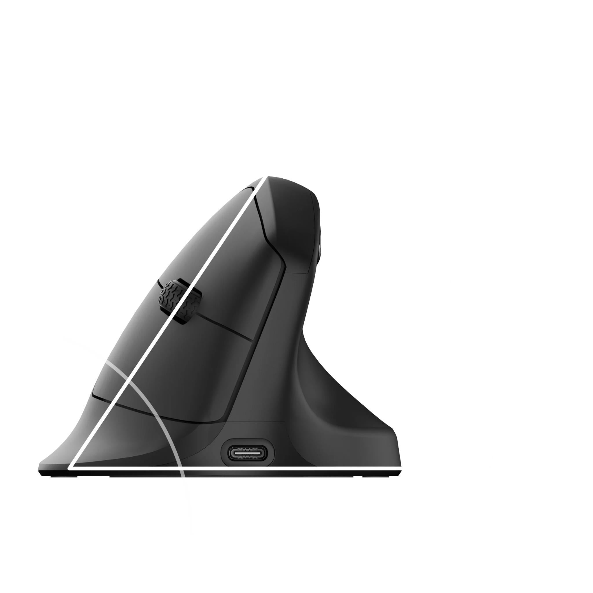 Keychron M5 PixArt 3950 8K Polling Rate Wireless Ergonomic Mouse (Black)