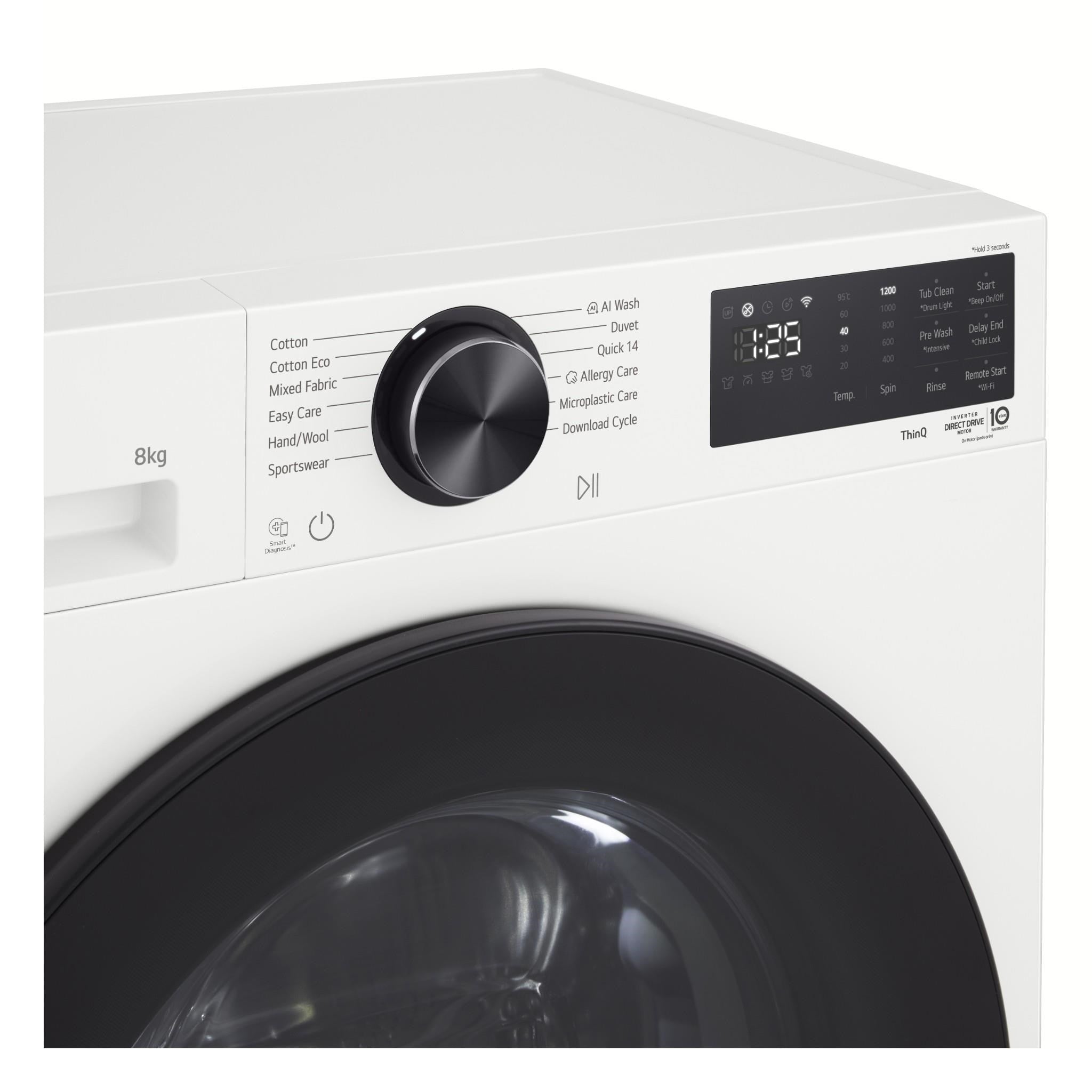 LG WX3-1208W Series 3 8kg AI Front Load Washer