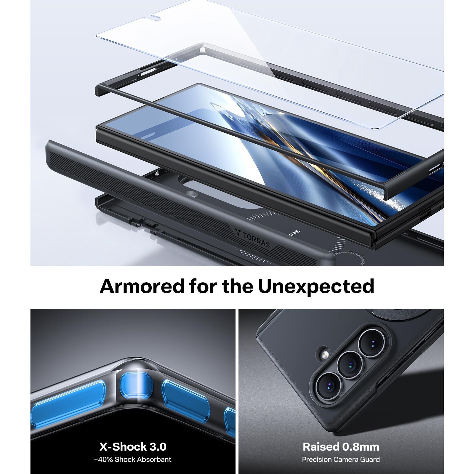 Torras OstandCase for Galaxy Z Fold8 Ultra (Black)