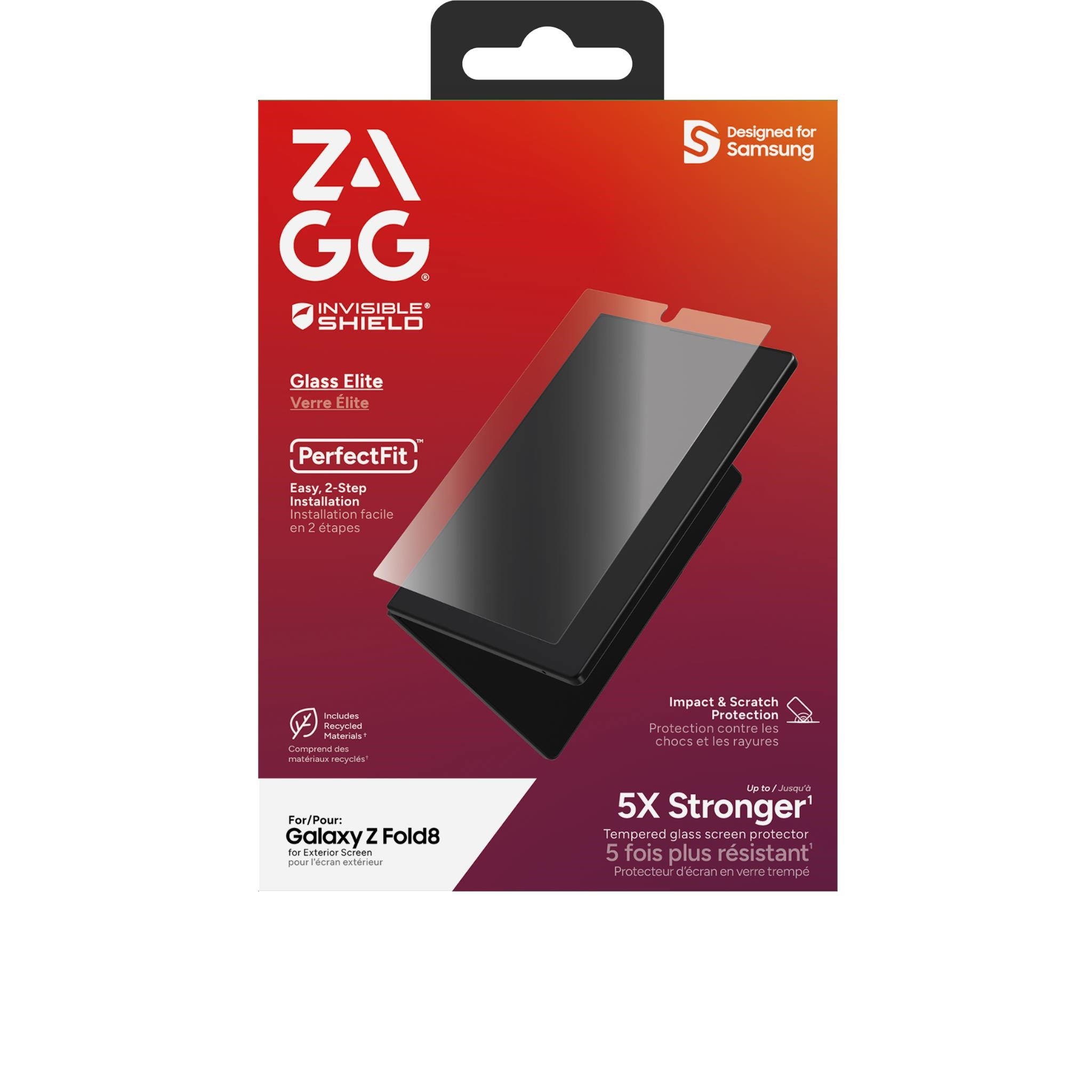 ZAGG InvisibleShield Glass Elite External Screen Protector for Galaxy Fold8