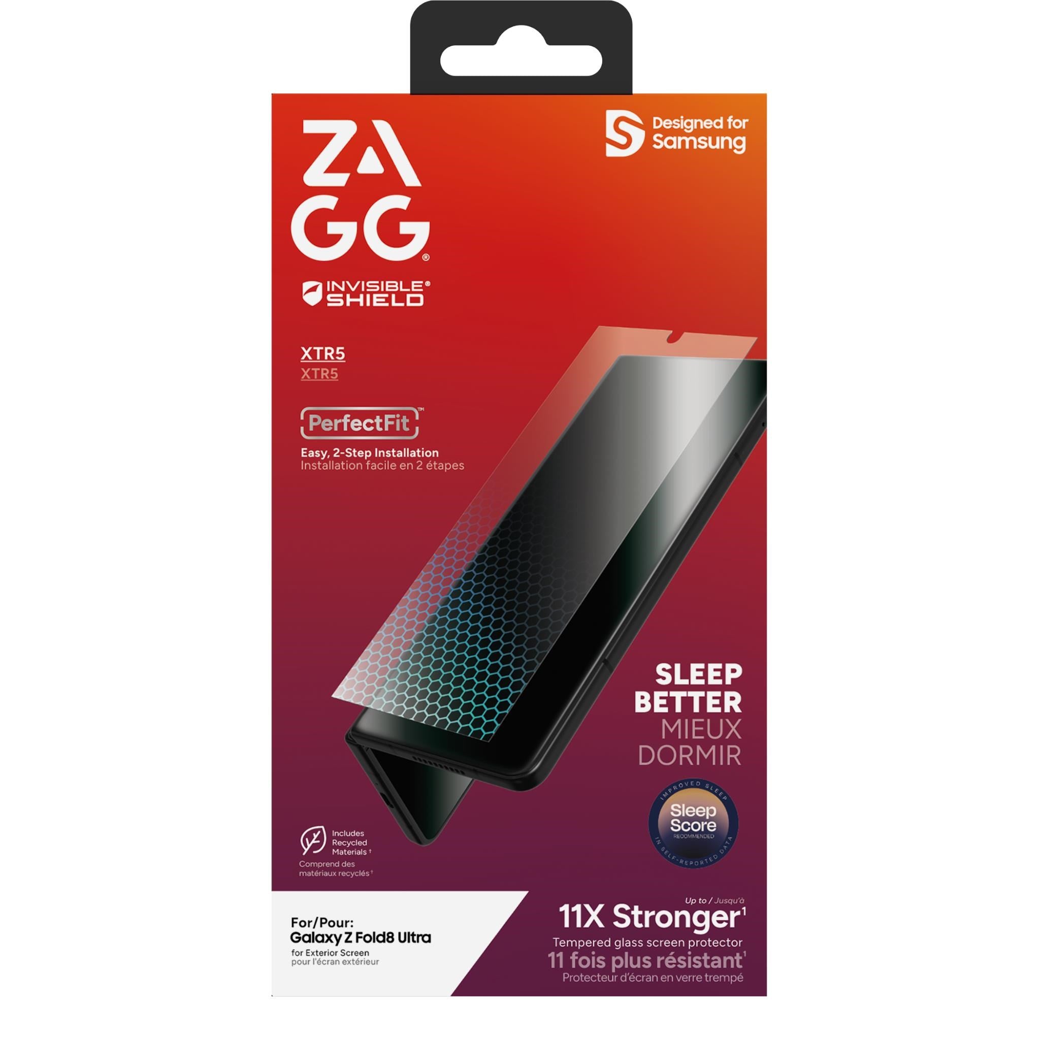 ZAGG InvisibleShield Glass XTR5 External Screen Protector for Galaxy Z Fold8 Ultra