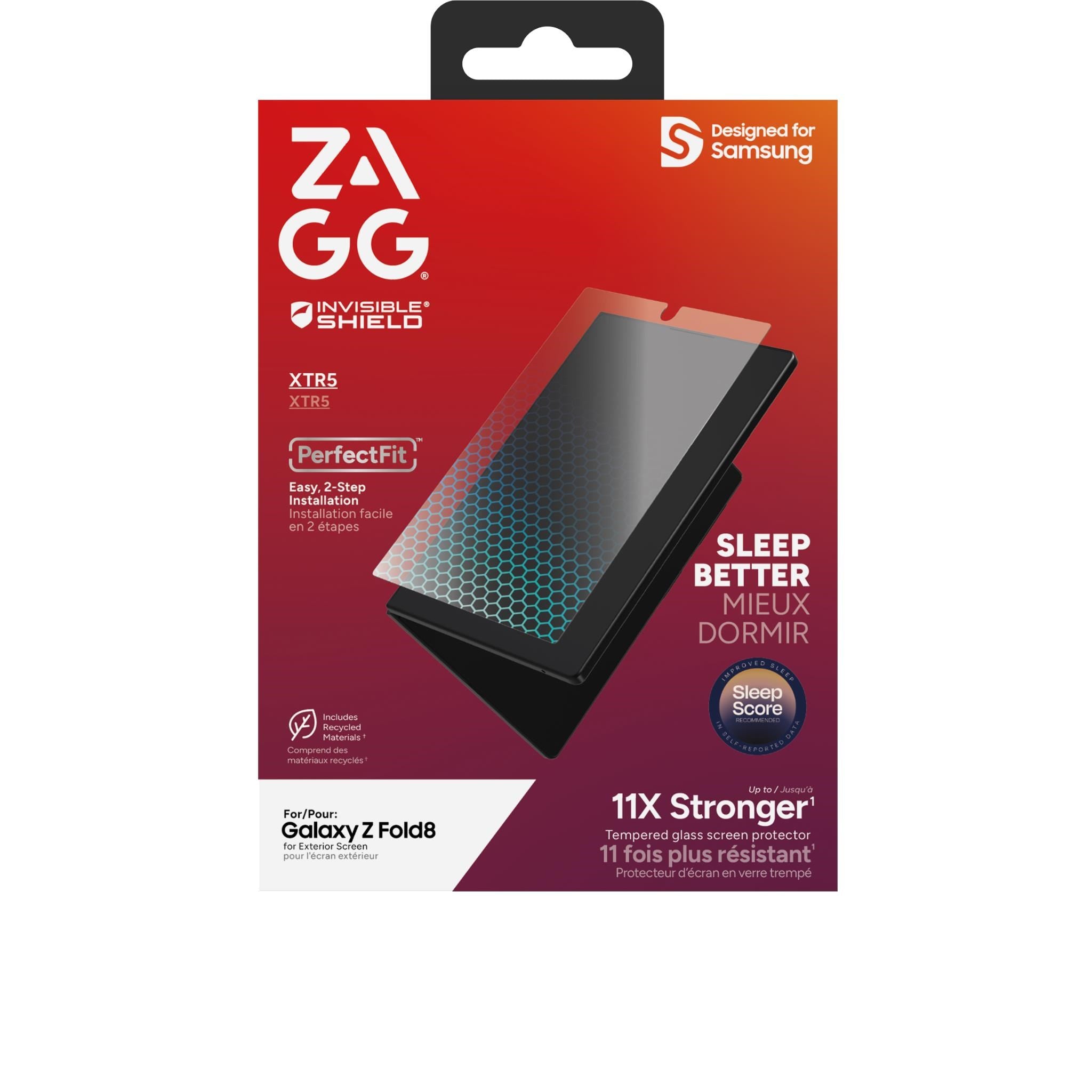 ZAGG InvisibleShield Glass XTR5 External Screen Protector for Galaxy Z Fold8