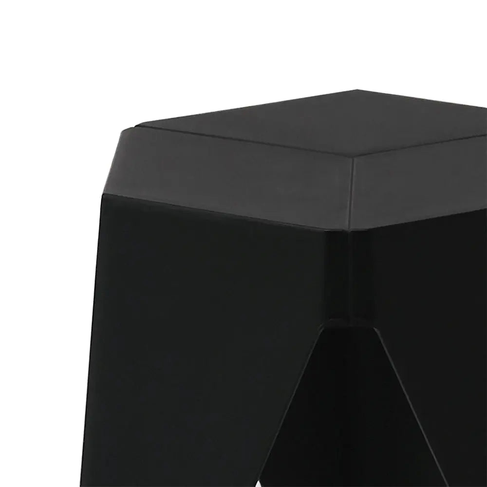 Artiss 2x Bar Stools Puzzle Plastic Foot Stool Black Wholesale Hub