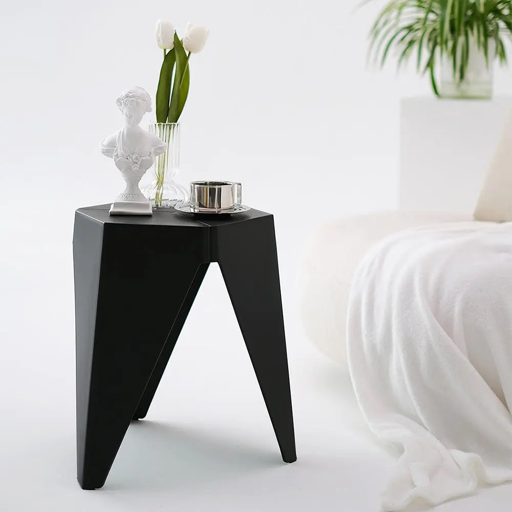 Artiss 2x Bar Stools Puzzle Plastic Foot Stool Black Wholesale Hub