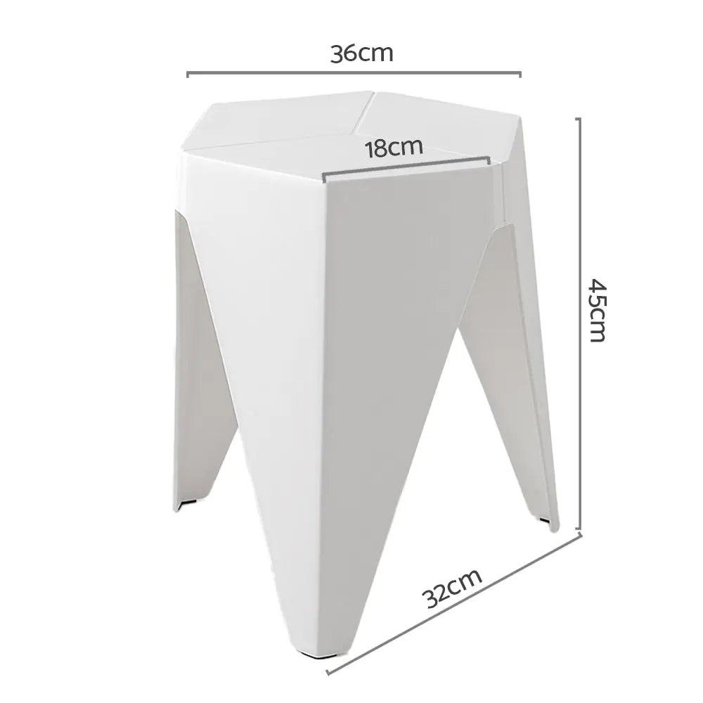 Artiss 2x Bar Stools Puzzle Plastic Foot Stool White Wholesale Hub