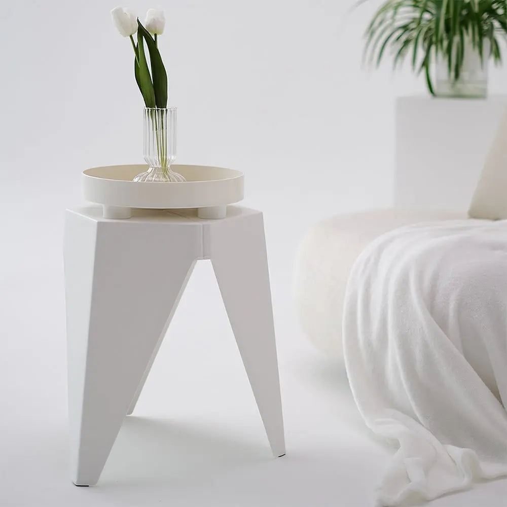 Artiss 2x Bar Stools Puzzle Plastic Foot Stool White Wholesale Hub