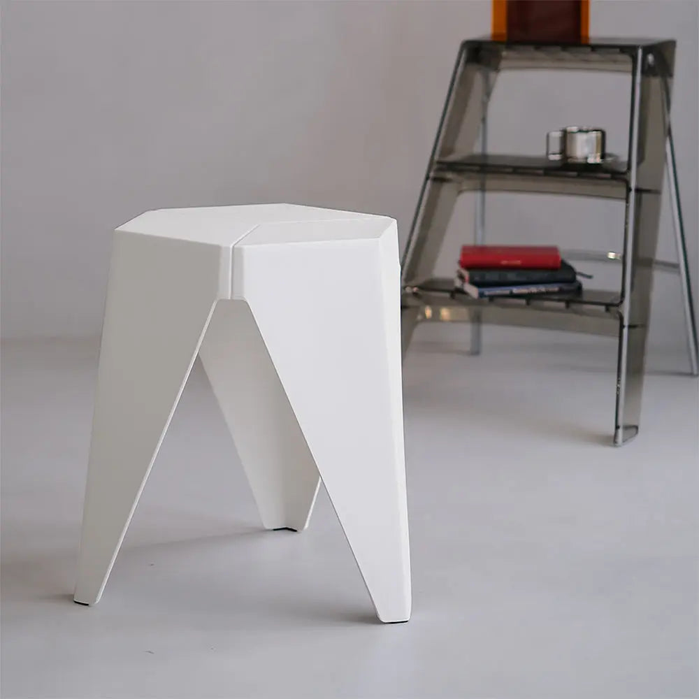 Artiss 2x Bar Stools Puzzle Plastic Foot Stool White Wholesale Hub