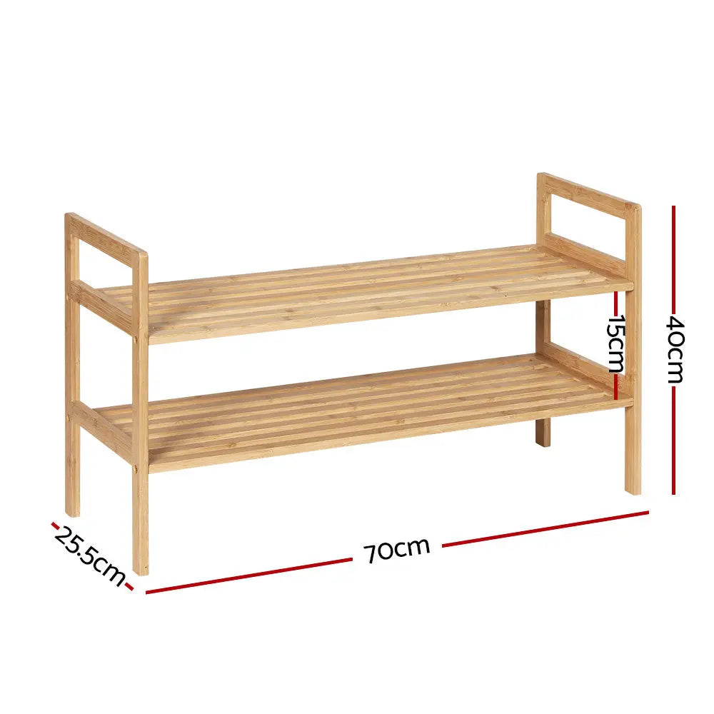 Artiss Shoe Rack Cabinet Bamboo Storage Organiser Pine Wholesale Hub