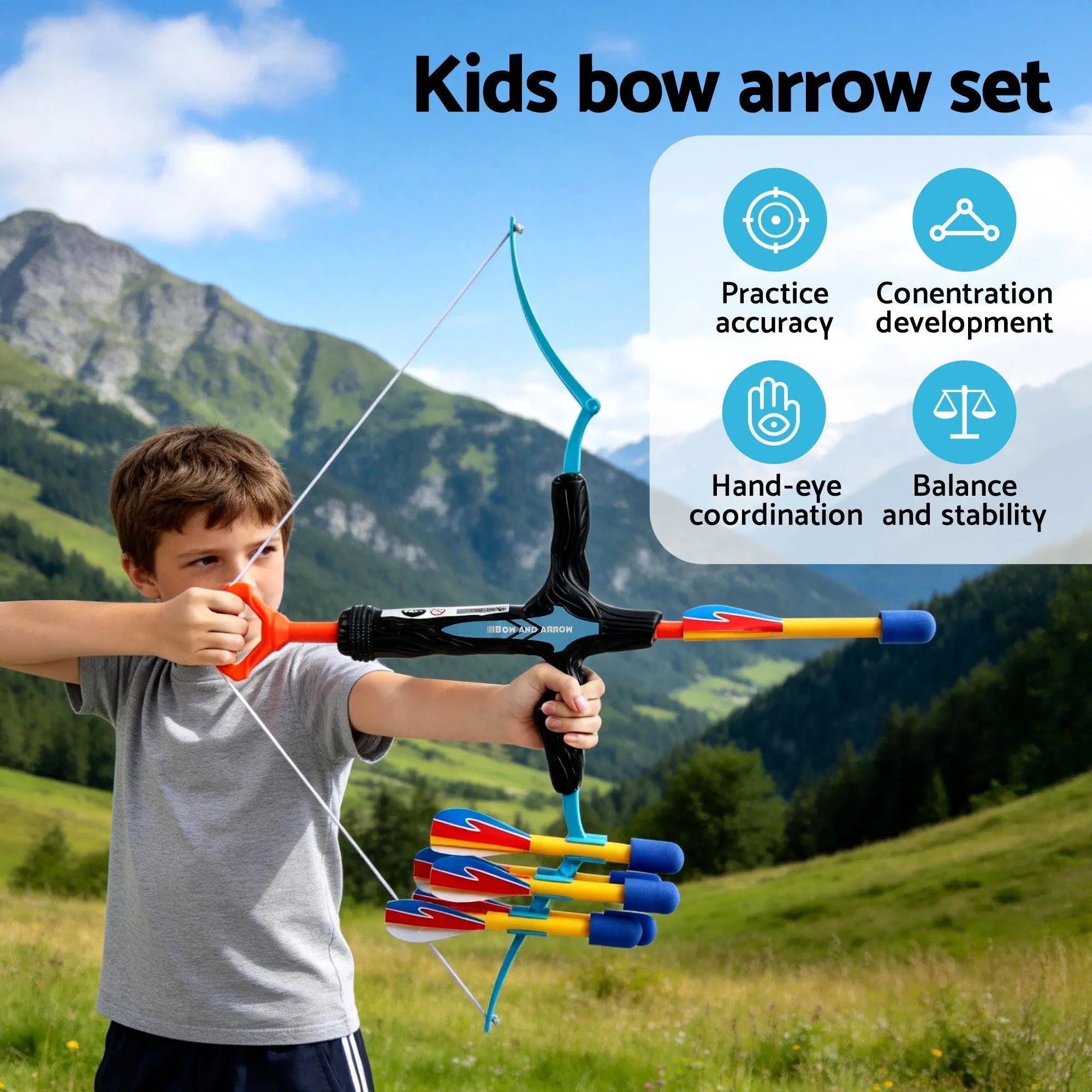 Keezi Kids Bow and Arrow Set Outdoor Sport Game Archery Toys 6 Arrows Children Gifts Wholesale Hub