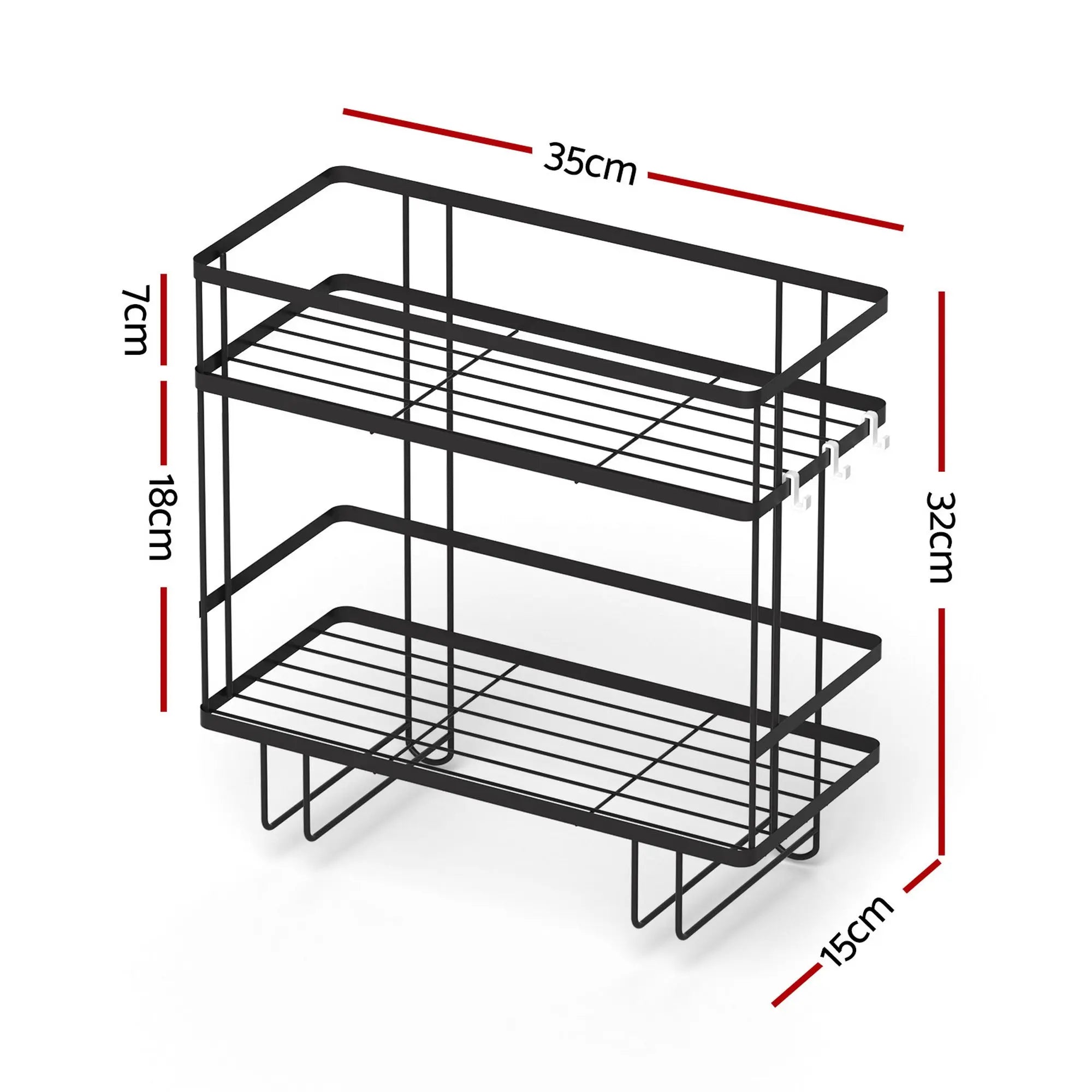 Artiss Over Toilet Storage Rack Bathroom Shelf Organizer 2 Tier Wholesale Hub
