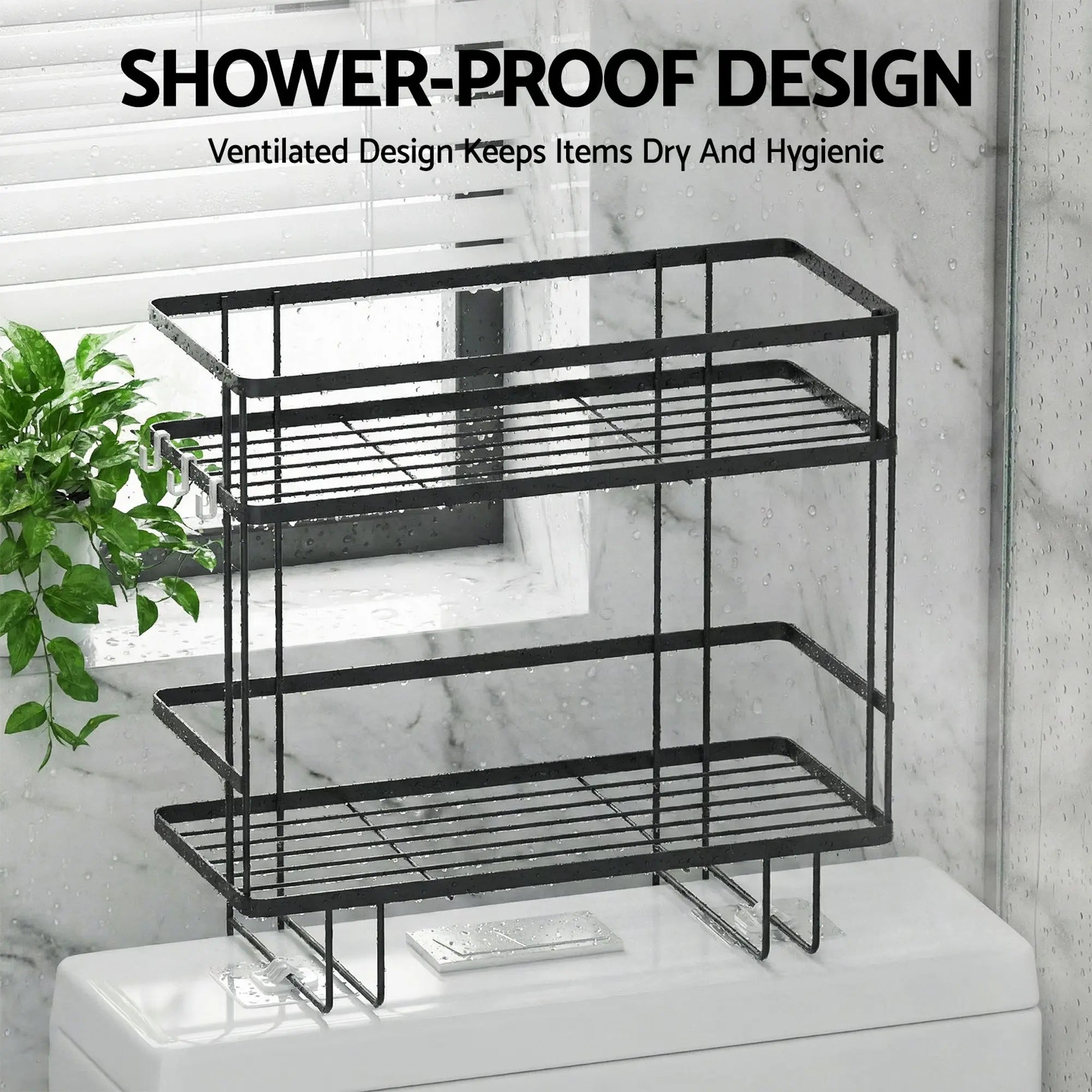 Artiss Over Toilet Storage Rack Bathroom Shelf Organizer 2 Tier Wholesale Hub