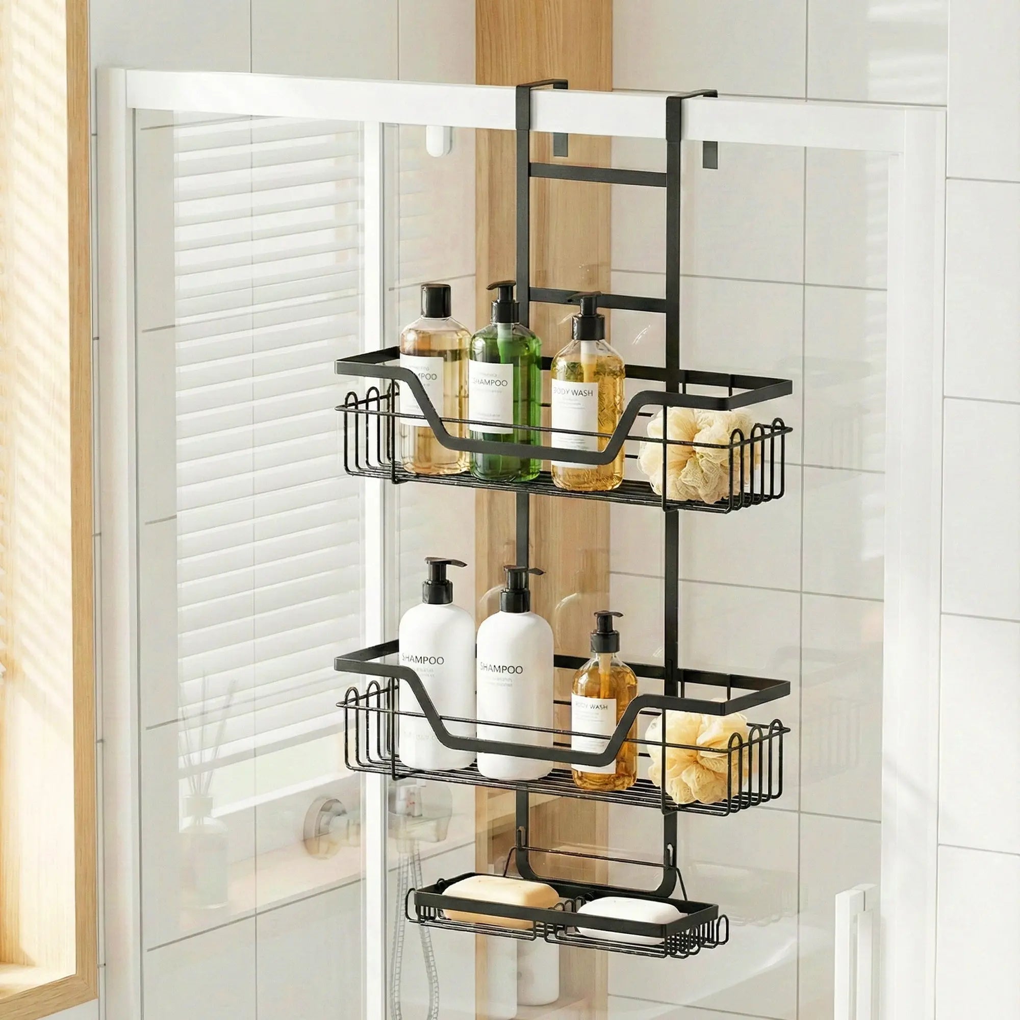 Artiss 3 Tier Over The Door Shower Caddy Hanging Bathroom Storage Organizer Wholesale Hub