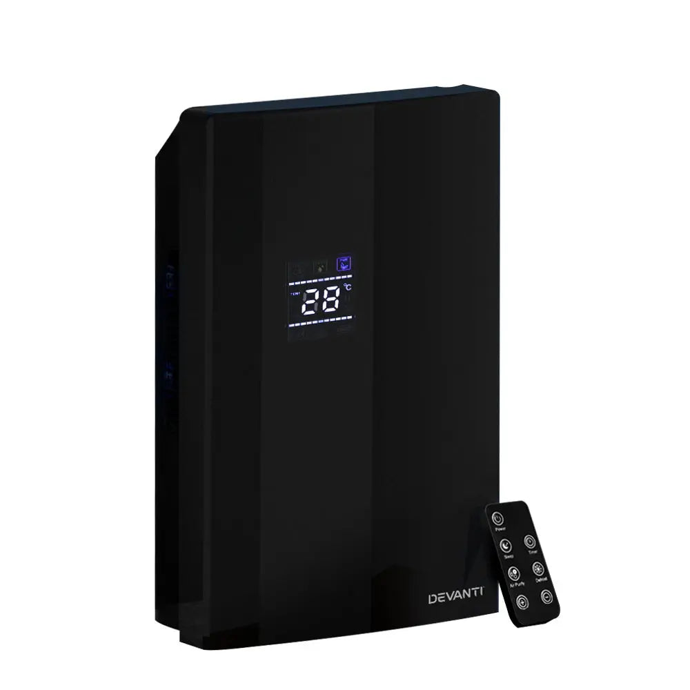Devanti Dehumidifier 2L Air Purifier Black Wholesale Hub