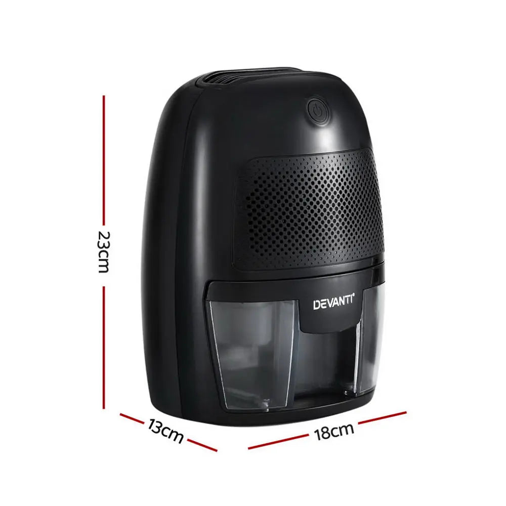 Devanti Dehumidifier 600ML Air Purifier Black Wholesale Hub