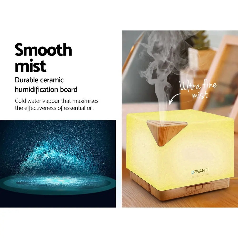 Devanti Aroma Diffuser Aromatherapy Humidifier 600ml Wholesale Hub
