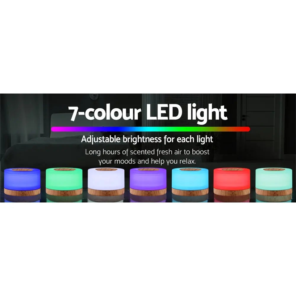 Devanti Aroma Diffuser Aromatherapy Light Wood 500ml Wholesale Hub
