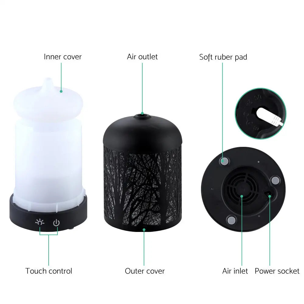 Devanti Aroma Diffuser Aromatherapy Black 160ml Wholesale Hub