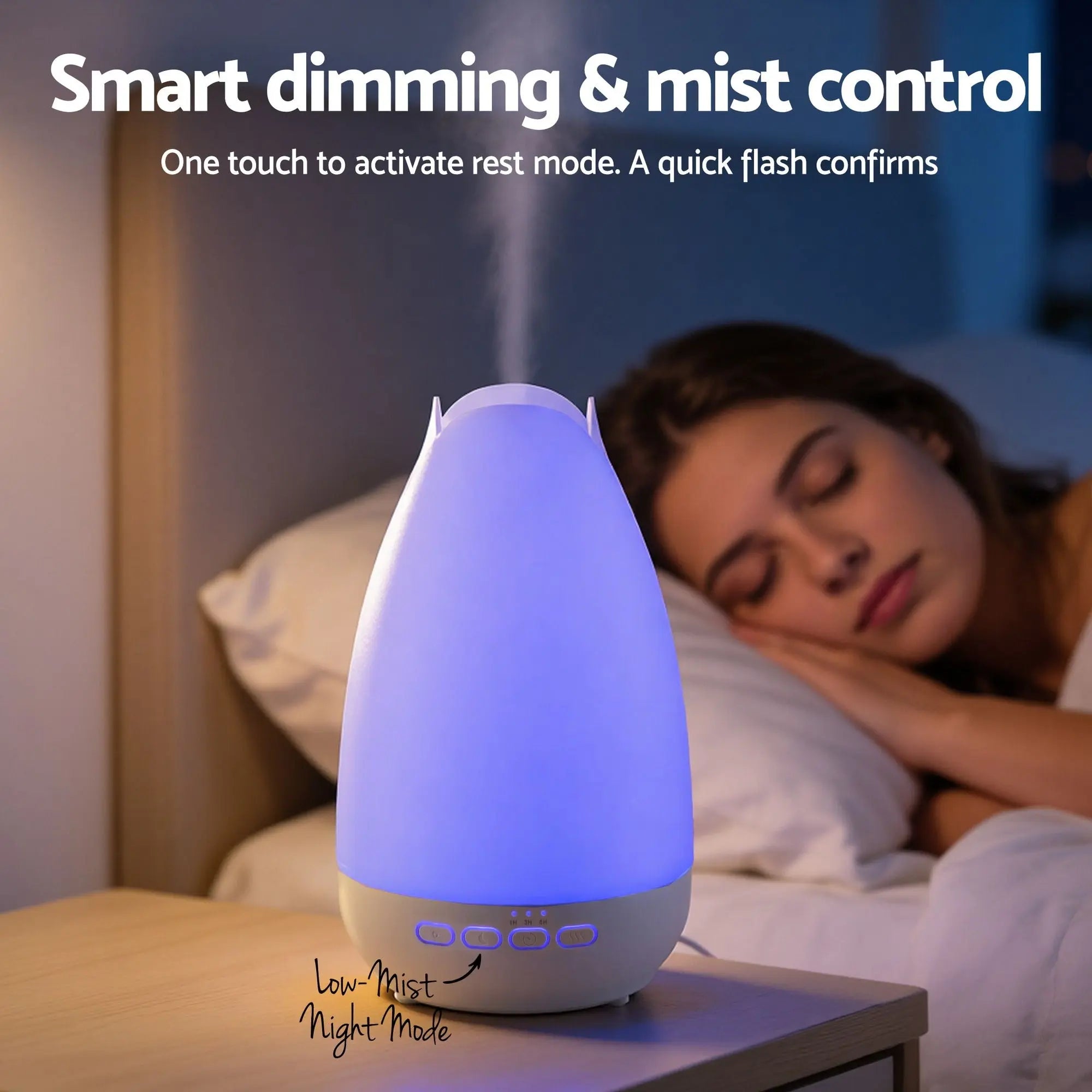 Devanti Ultrasonic Essential Oil Aroma Diffuser Aromatherapy Cool Mist Humidifier w/ LED Light 300ml Wholesale Hub