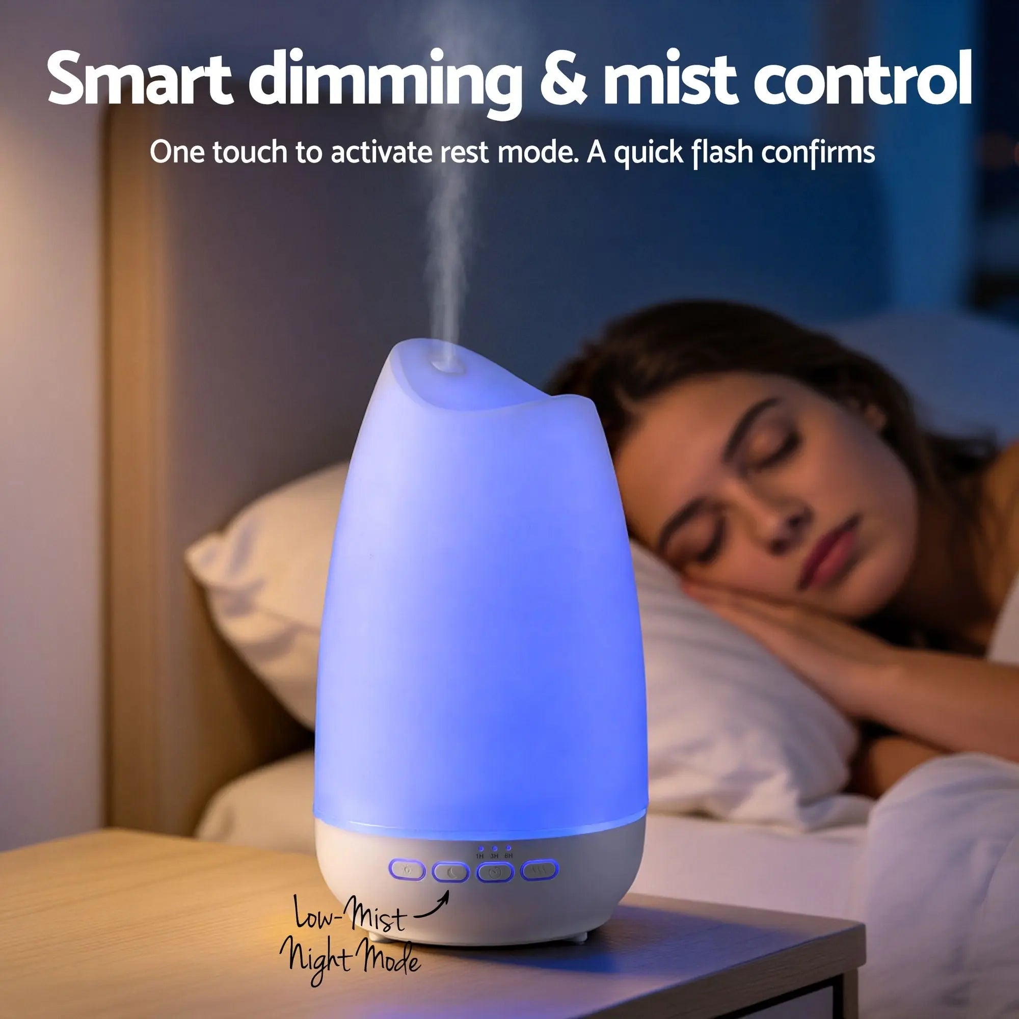 Devanti Ultrasonic Essential Oil Aroma Diffuser Aromatherapy Cool Mist Humidifier w/ LED Light 300ml Wholesale Hub