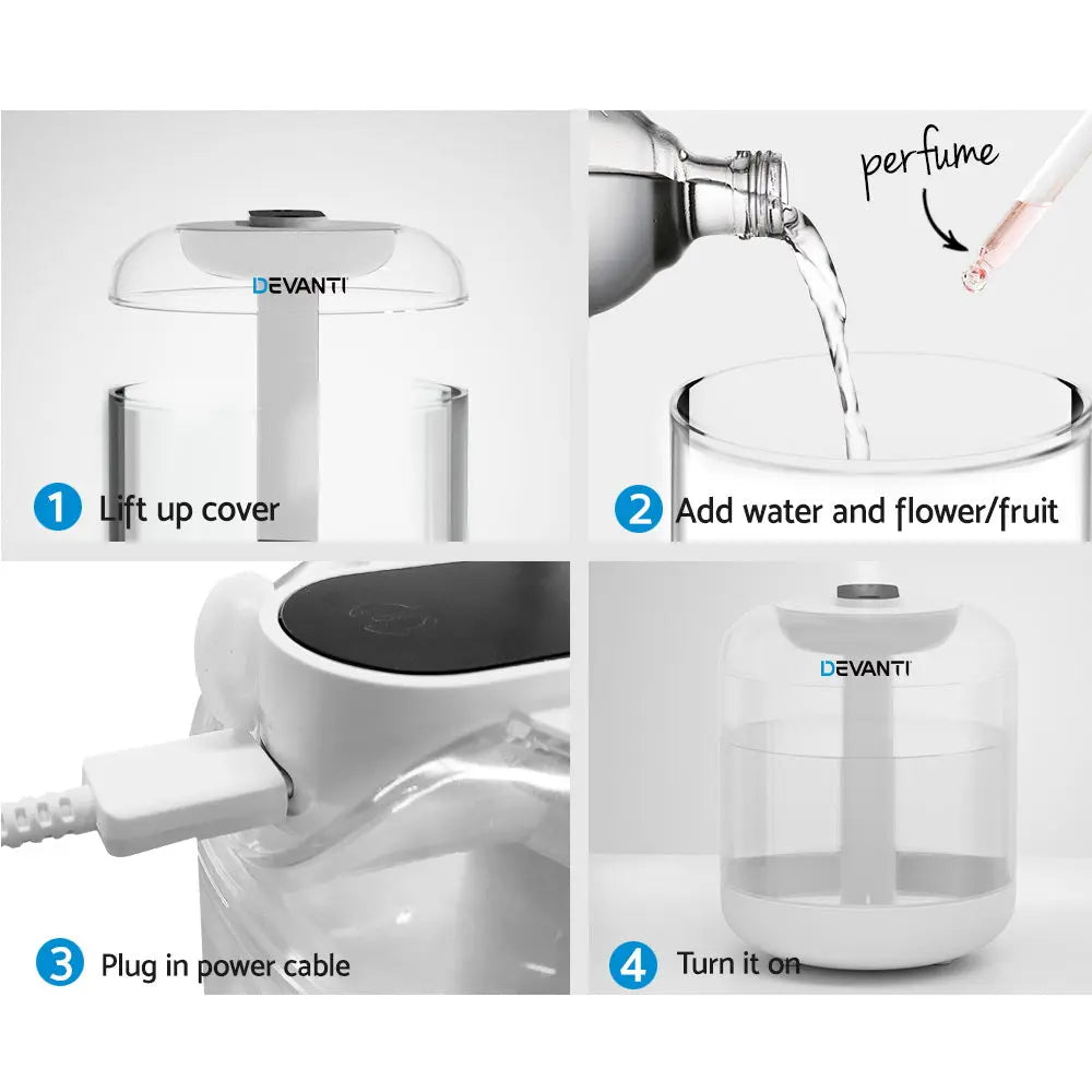 Devanti Aroma Diffuser Aromatherapy Humidifier 1L Wholesale Hub