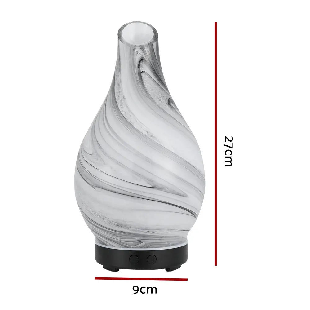 Devanti Aromatherapy Aroma Diffuser Essential Oil Humidifier LED Glass Marble Wholesale Hub