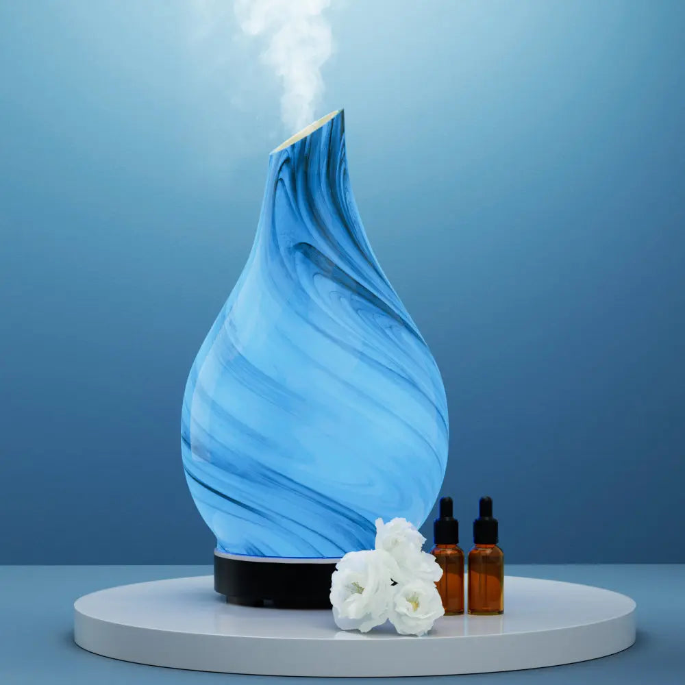 Devanti Aromatherapy Aroma Diffuser Essential Oil Humidifier LED Glass Marble Wholesale Hub