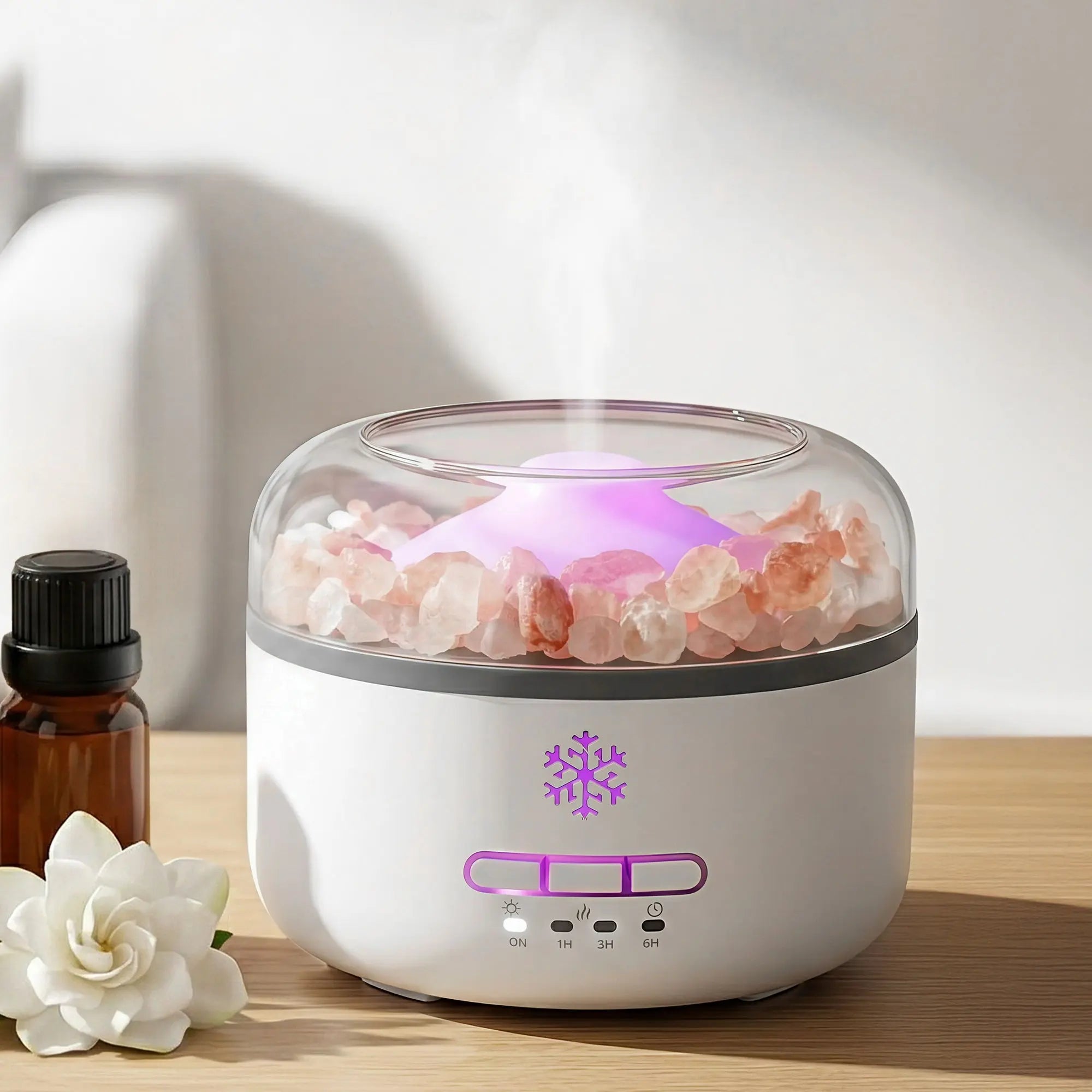 Devanti 150ml Salt Lamp Aroma Diffuser Ultrasonic Humidifier Purifier 7 LED Colors Wholesale Hub
