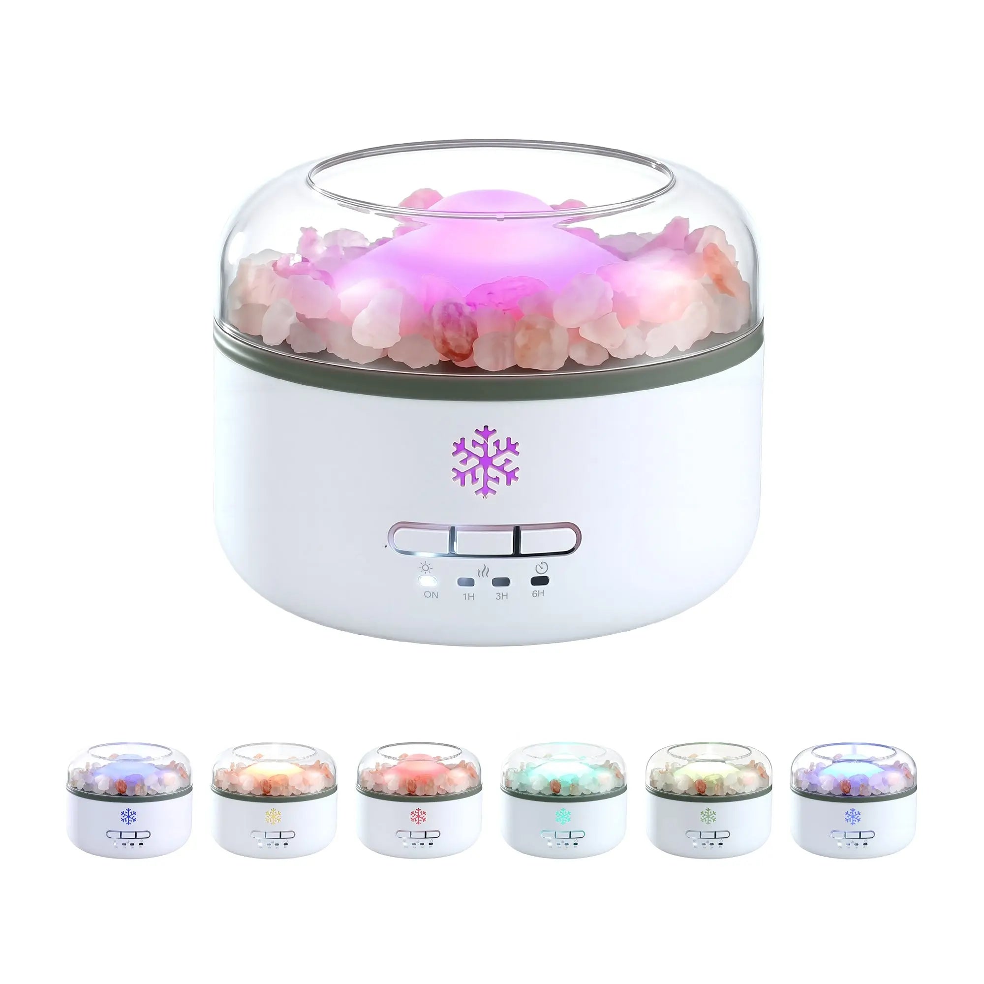 Devanti 150ml Salt Lamp Aroma Diffuser Ultrasonic Humidifier Purifier 7 LED Colors Wholesale Hub