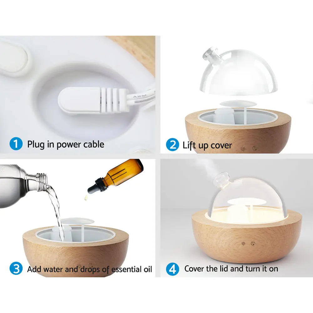 Devanti Aroma Diffuser Aromatherapy Glass 200ml Wholesale Hub