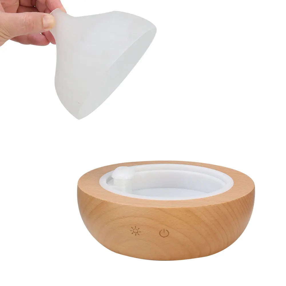 Devanti Aroma Aromatherapy Diffuser LED Oil Ultrasonic Air Humidifier Glass Wood Wholesale Hub