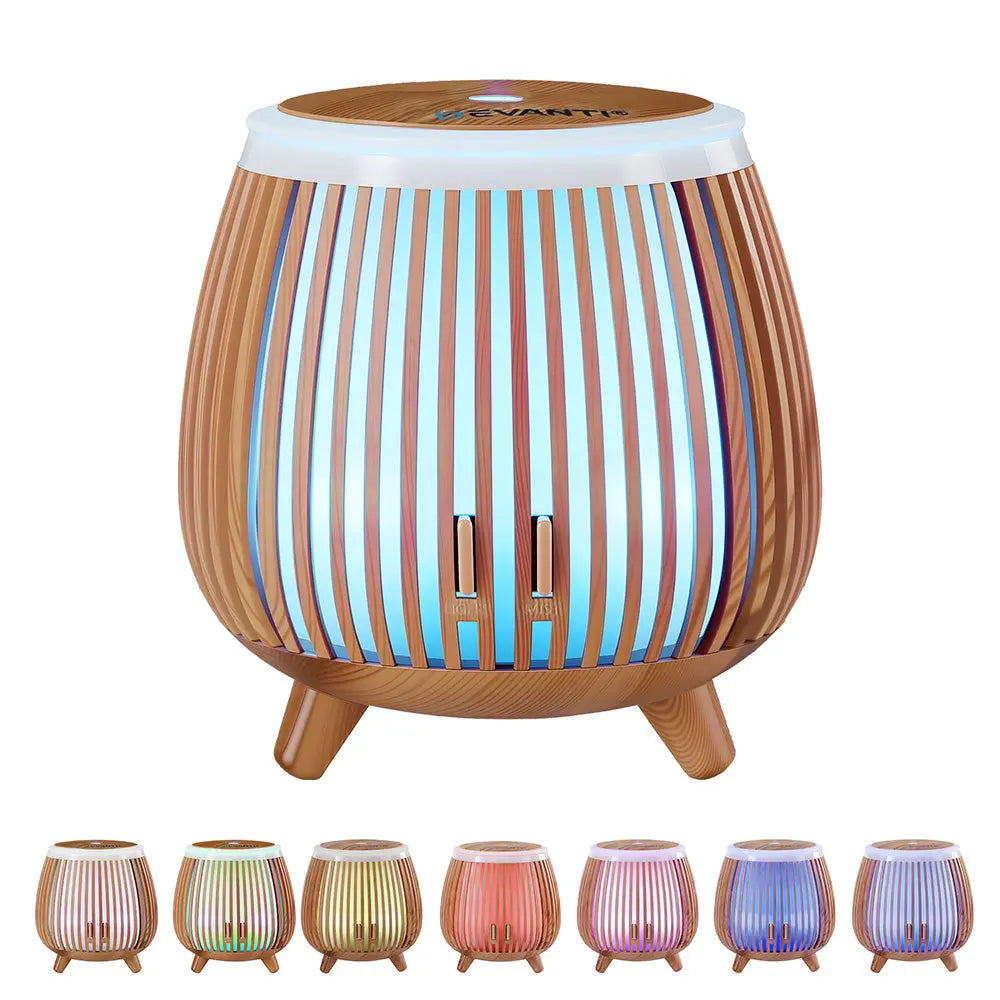 Devanti Ultrasonic Aroma Diffuser Aromatherapy 140ml LED Lights Iron Humidifier Forest Deep Wood Wholesale Hub