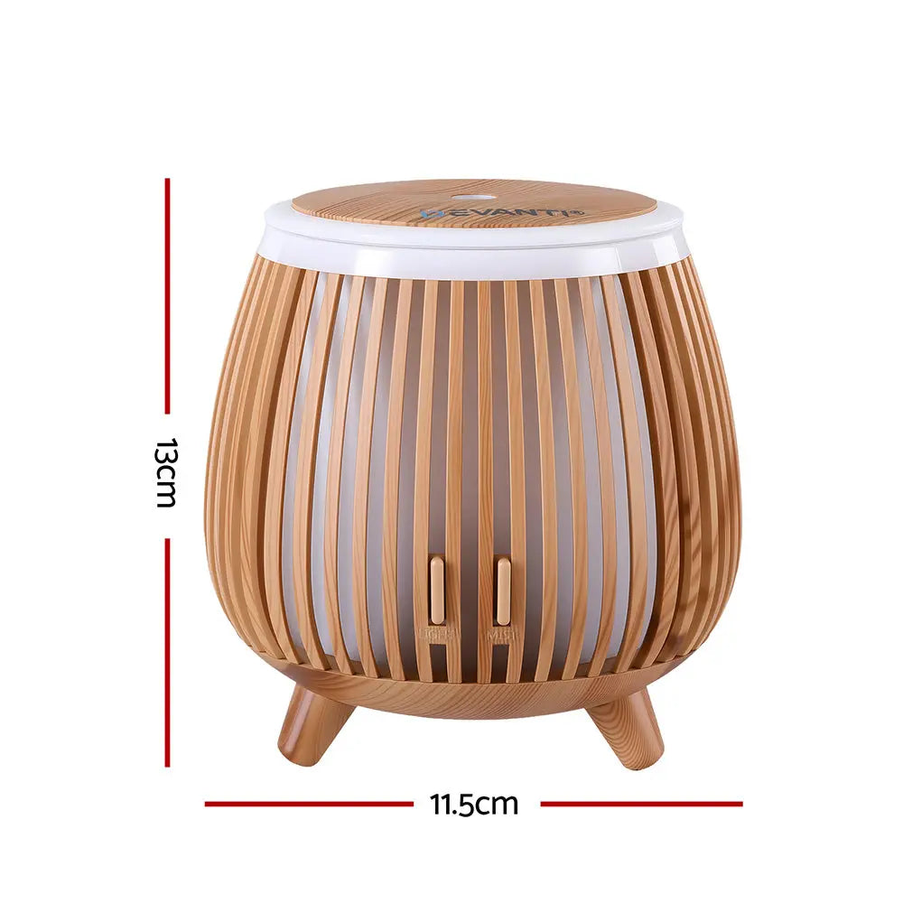 Devanti Ultrasonic Aroma Diffuser Aromatherapy 140ml LED Lights Iron Humidifier Forest Deep Wood Wholesale Hub