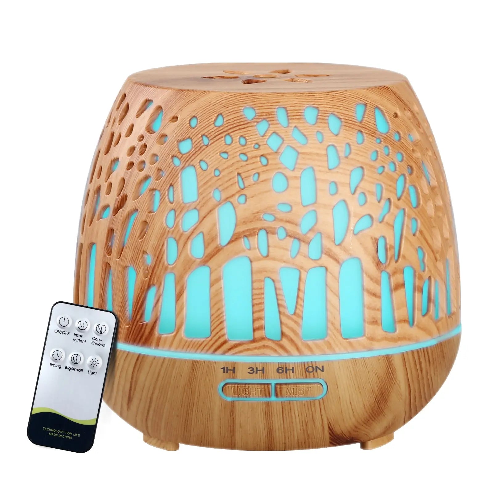 Devanti Aroma Diffuser Aromatherapy Wood Grain 400ml Wholesale Hub