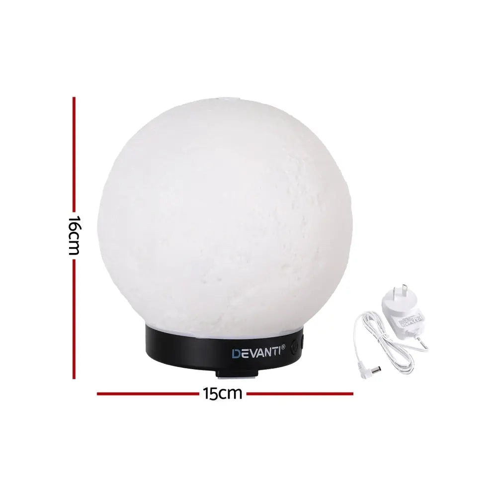 Devanti Ultrasonic Aroma Diffuser Aromatherapy Moon Lamp 100ml Wholesale Hub