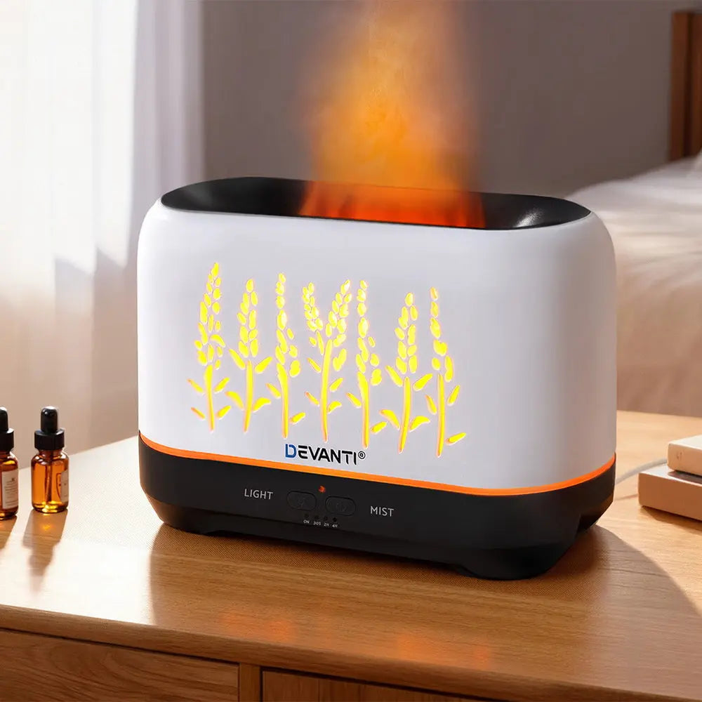 Devanti Aroma Diffuser Aromatherapy Flame 200ml Wholesale Hub