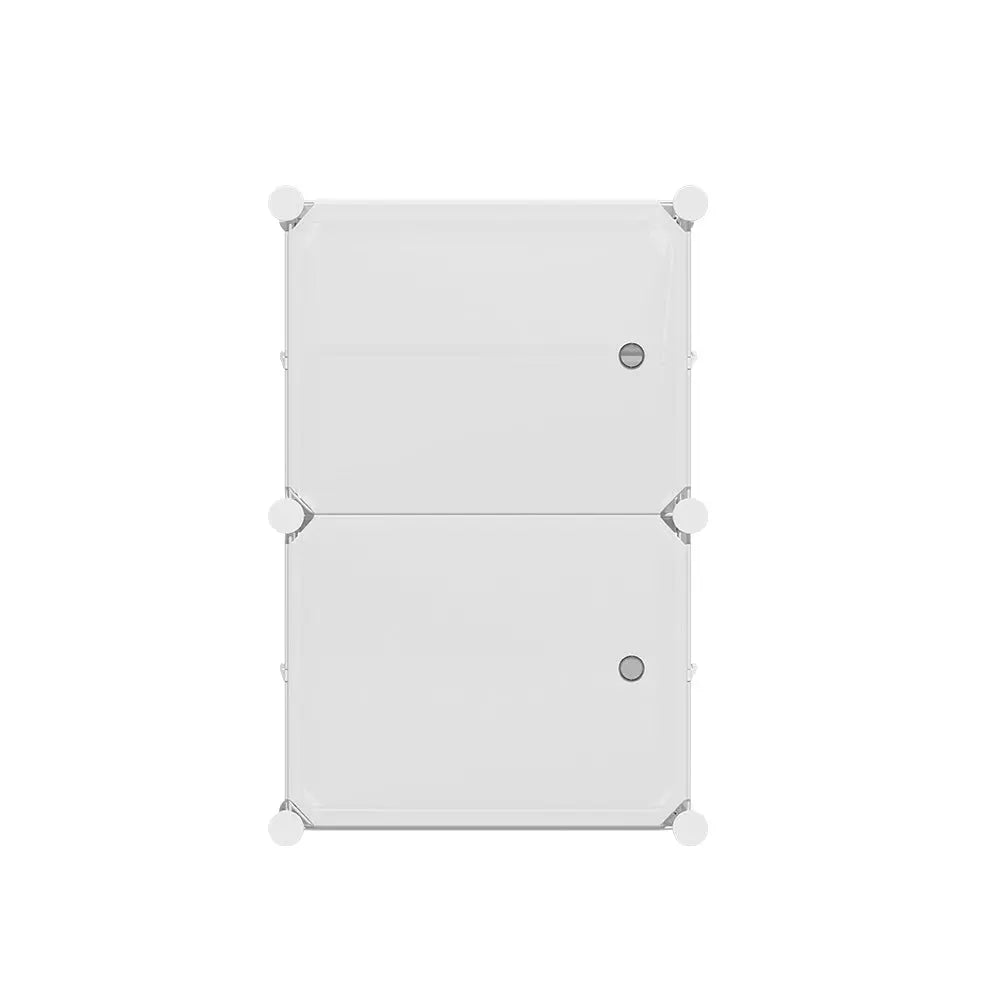 Artiss Shoe Rack DIY Set of 2 Storage Cube Stackable White Wholesale Hub