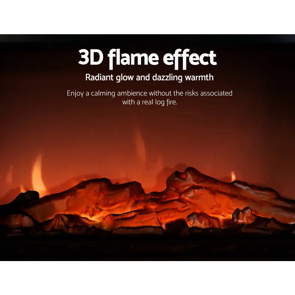Devanti Electric Fireplace Fire Heaters 2000W Wholesale Hub