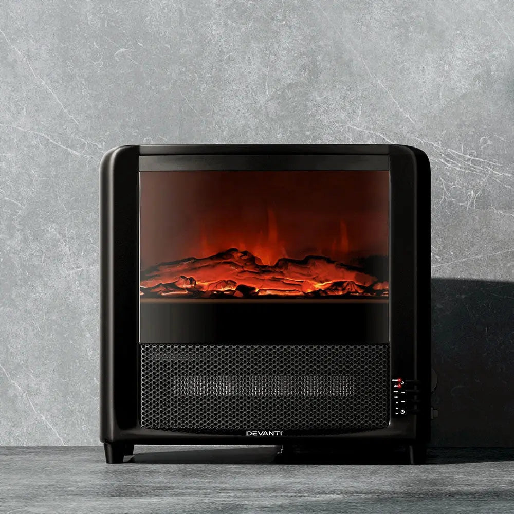 Devanti Electric Fireplace Fire Heaters 2000W Wholesale Hub