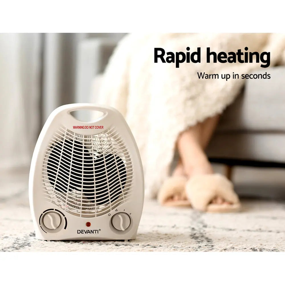 Devanti Electric Fan Heater 2000W Wholesale Hub