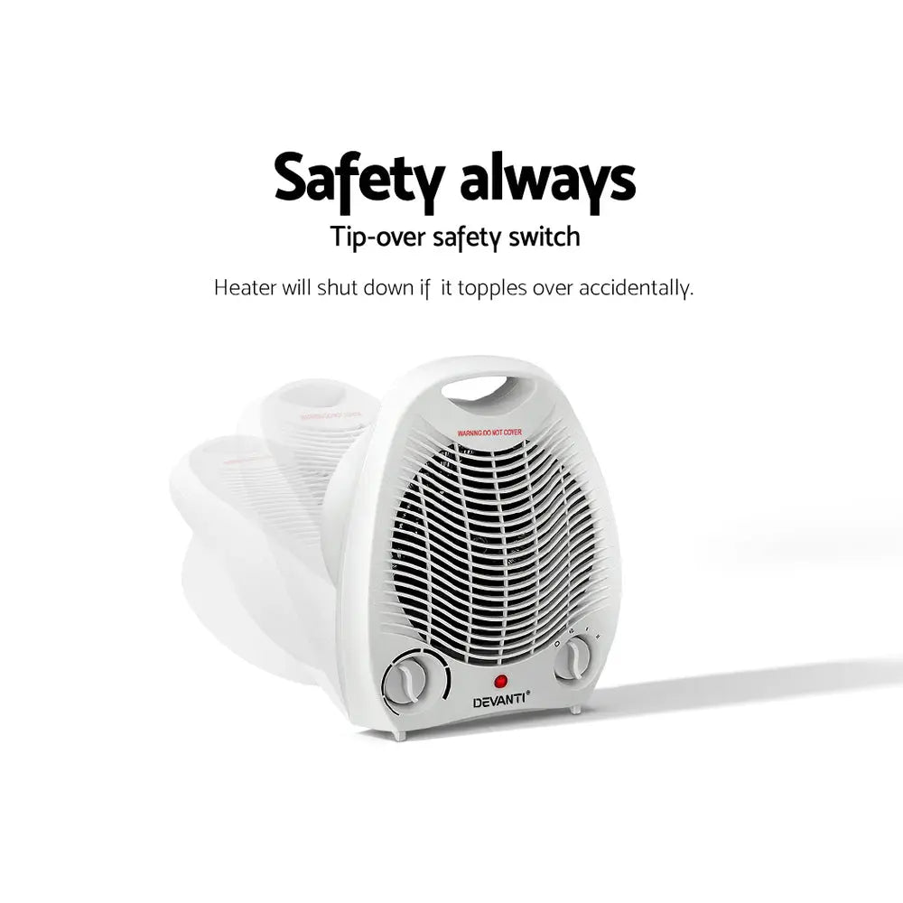 Devanti Electric Fan Heater 2000W Wholesale Hub