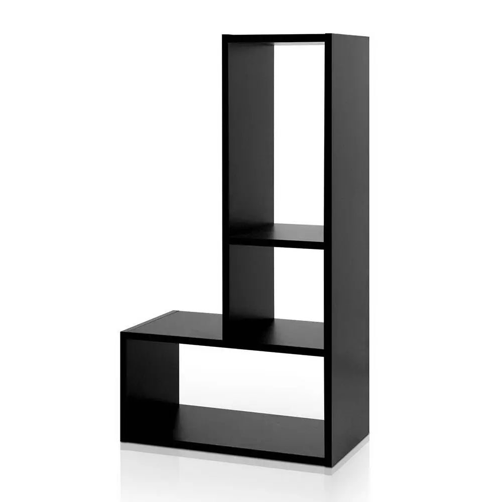 Artiss Bookshelf L Shape DIY - Black Wholesale Hub
