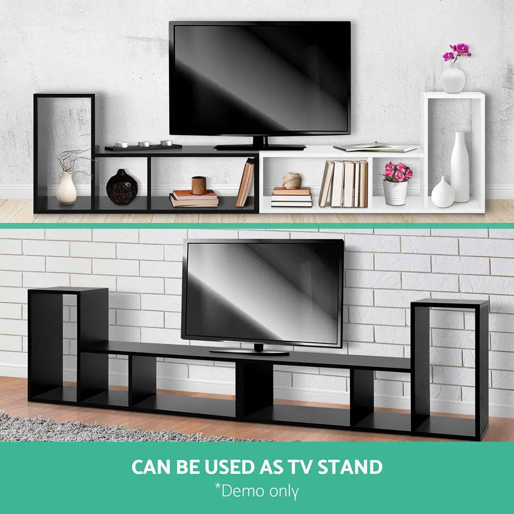 Artiss Bookshelf L Shape DIY - Black Wholesale Hub