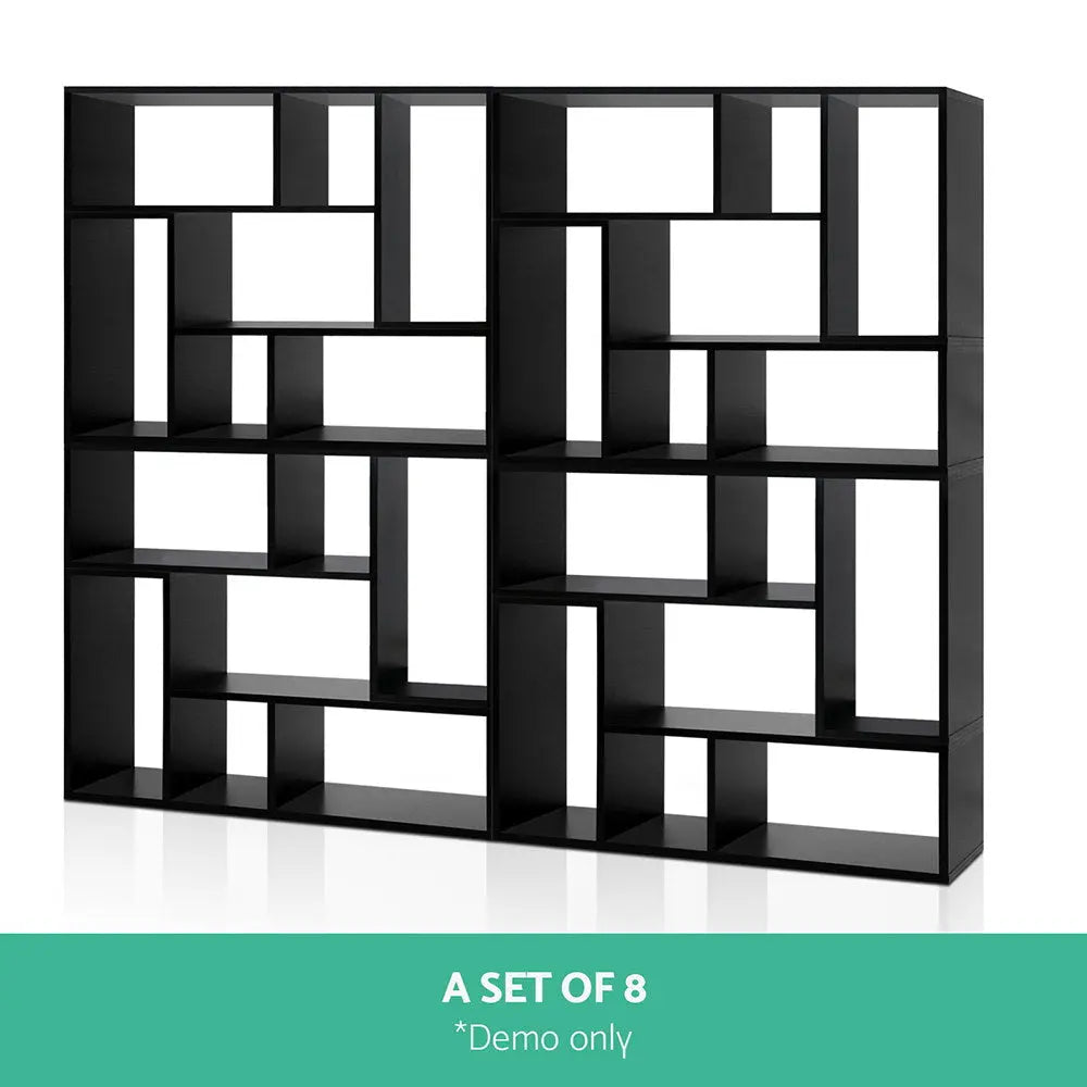 Artiss Bookshelf L Shape DIY - Black Wholesale Hub