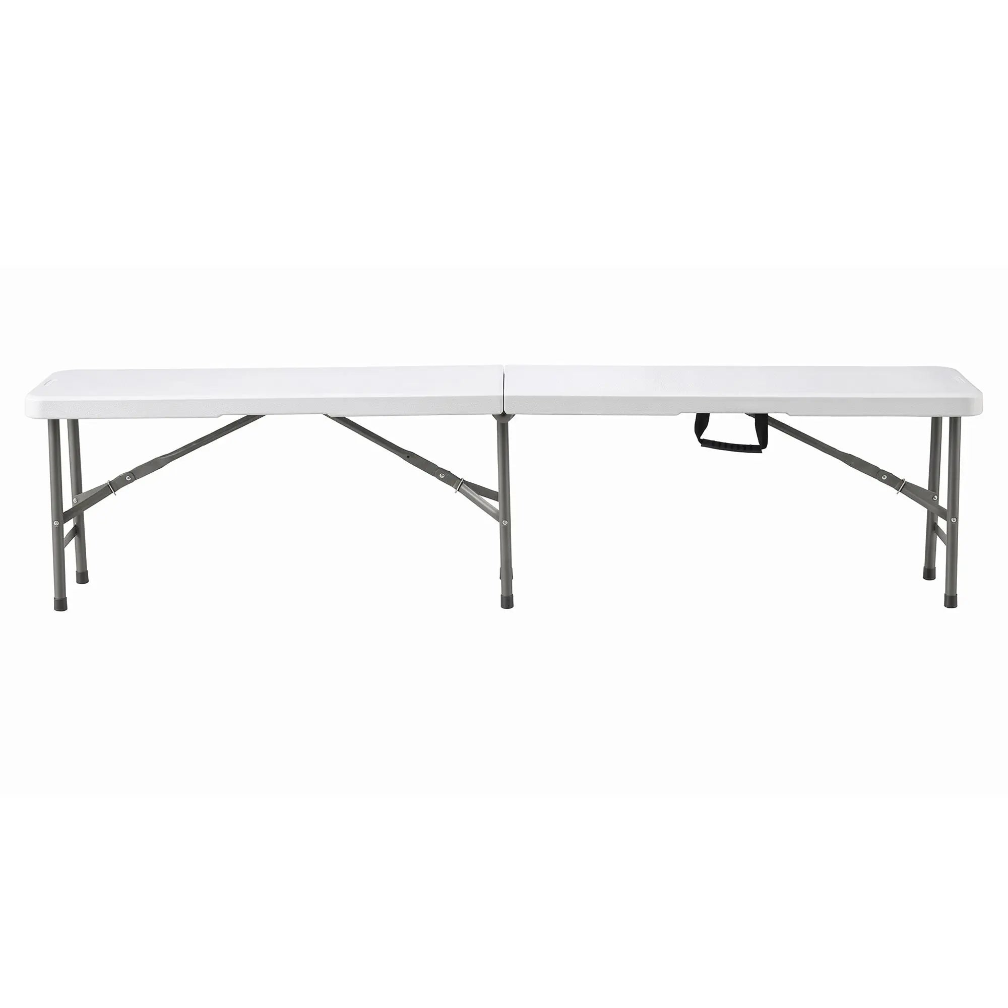 Gardeon 180cm Folding Garden Bench Portable Trestle Seat HDPE Fold In Half White Wholesale Hub